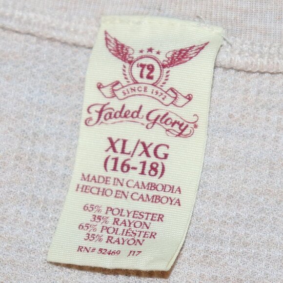 🤎🌾Faded Glory Long Sleeve Tee · Tan Neutral · Size XL - Picture 2 of 5
